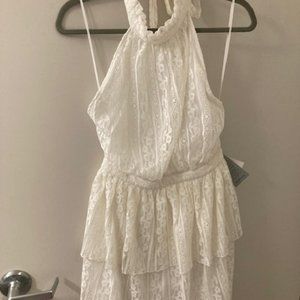 NWT Bellevue The Label Neve Halter Dress Lace Open Back Size Small